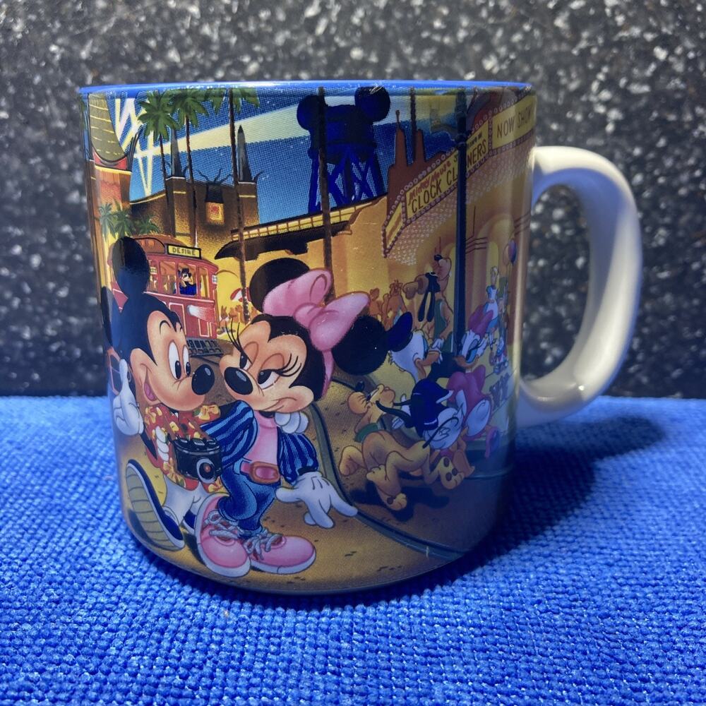 Vtg Disney MGM Studios Coffee Tea Cup Mug Mickey Minnie Mouse Donald Duck